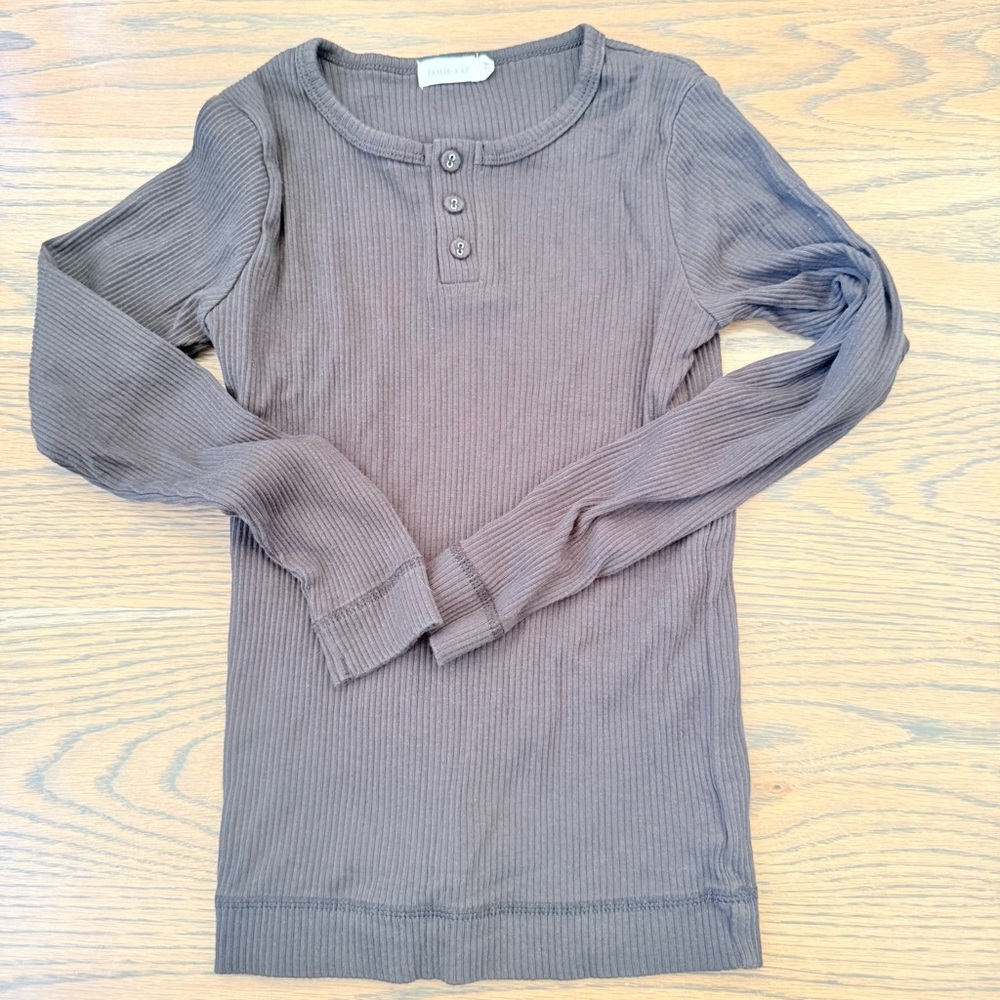 Jamie Kay brown ribbed long sleeve
